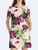 *VIRTUAL TRUNK SHOW* Oscar de la Renta Short Sleeve Large Calla Crushed Satin Shift Dress