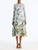 *VIRTUAL TRUNK SHOW* Oscar de la Renta Long Sleeve Pears Floral Degrade Fil Coupe Dress