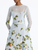*VIRTUAL TRUNK SHOW* Oscar de la Renta Long Sleeve Pears Floral Degrade Fil Coupe Dress