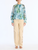*VIRTUAL TRUNK SHOW* Oscar de la Renta Long Sleeve Chine Calla Lillies Silk Chiffon Blouse