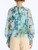 *VIRTUAL TRUNK SHOW* Oscar de la Renta Long Sleeve Chine Calla Lillies Silk Chiffon Blouse