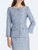 *VIRTUAL TRUNK SHOW* Oscar de la Renta Long Sleeve Lurex Sequin Check Tweed Jacket