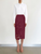 *VIRTUAL TRUNK SHOW* Oscar de la Renta Leather Embroidered Cut Out Pencil Skirt