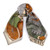 Sabina Savage Oranges and Lemons Silk Twill 90 Scarf in Citrine/Zest
