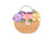 Judith Leiber Couture Dorothy Basket Flower Bouquet in Natural