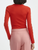 Oscar de la Renta Intarsia Long Sleeve Pullover in Jasper, Size Small