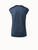 Akris Silk Cap-Sleeve Top in Deep Blue, Size 10