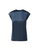 Akris Silk Cap-Sleeve Top in Deep Blue, Size 10