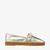 Jimmy Choo Dru Embellished Leather Espadrilles in Metallic Gold