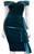 Chiara Boni La Petite Robe Willa Short Velvet Dress in Holly Green, Size 42