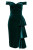 Chiara Boni La Petite Robe Willa Short Velvet Dress in Holly Green, Size 42