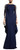 Chiara Boni La Petite Robe Kacey Illusion Long Gown in Blu Notte, Size 46