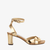 Jimmy Choo Drya 65 Liquid Metal Leather Sandals in Gold