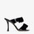 Jimmy Choo Flaca 100 Patent Leather Mule Sandals with Bow in Black