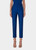 Akris Flavin Cotton Silk Seersucker Cropped Tapered Pants in Navy-Enzian, Size 4
