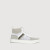 Fabiana Filippi Leather and Suede High Top Sneakers in White and Rock Grey