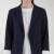 Fabiana Filippi Jersey Blazer in Blue Ink, Size 42