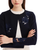 Oscar de la Renta Lace Inset Cardigan in Navy, Size Small