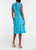 Oscar de la Renta Floral Appliqué Lace Dress in Sky Blue, Size 6