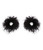 Lapointe Feather Cuffs in Black
