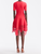 Oscar de la Renta Gardenia Guipure Lace Knit Dress in Cerise Oscar de la Renta Gardenia Guipure Lace Knit Dress in Cerise