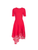 Oscar de la Renta Gardenia Guipure Lace Knit Dress in Cerise, Size Small