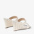 Jimmy Choo Sacoria 85 Satin Wedge Sandals with All-Over Pearls in White