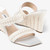 Jimmy Choo Sacoria 85 Satin Wedge Sandals with All-Over Pearls in White