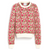 Barrie Cashmere Wool Long Sleeve Sweater in Chalk/Lamaine/Flowers, Size X-Small