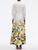 Oscar de la Renta Long Sleeve Chrysanthemum Fade Poplin Caft Dress in Yellow/White, Size Medium Oscar de la Renta Long Sleeve Chrysanthemum Fade Poplin Caft Dress in Yellow/White, Size Medium