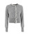 Ermanno Scervino Pure Cashmere Cardigan with Lace Front in Grey, Size Medium