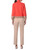Akris Color Block Wool Silk Stretch Cardigan in Poppy Lotus Chai