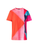 Akris Cotton Jersey T-Shirt with Spectra Print in Poppy Multicolor, Size 8