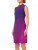 Akris Wool Print Sheath Dress in Magenta Purple