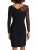 Chiara Boni La Petite Robe Pumina Illusion Dress in Black, Size 40