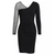 Chiara Boni La Petite Robe Pumina Illusion Dress in Black, Size 40