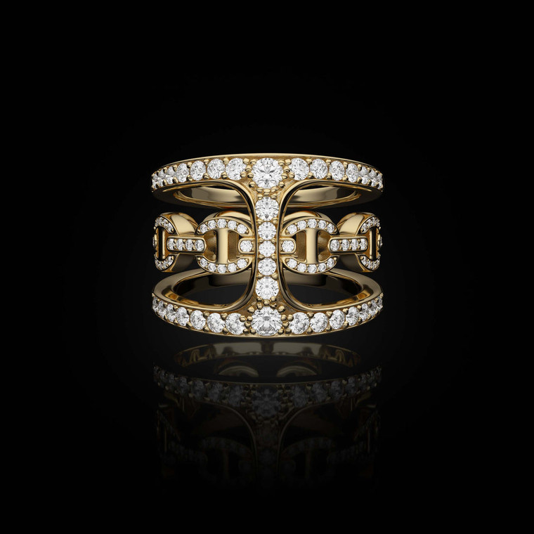 *SPECIAL ORDER* Hoorsenbuhs 18K Gold Phantom Clique Antiquated Ring