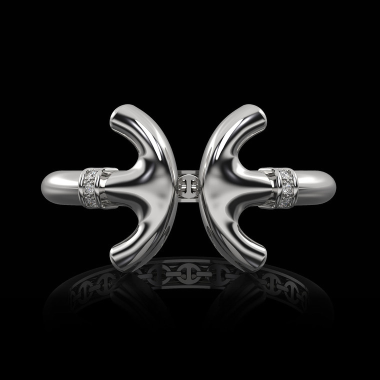 *SPECIAL ORDER* Hoorsenbuhs 18K Gold Revere Cuff with Diamonds