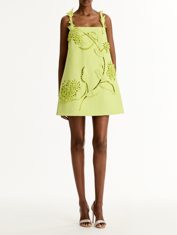 *VIRTUAL TRUNK SHOW* Oscar de la Renta Sleeveless Tweed Cut Out Cocktail Dress