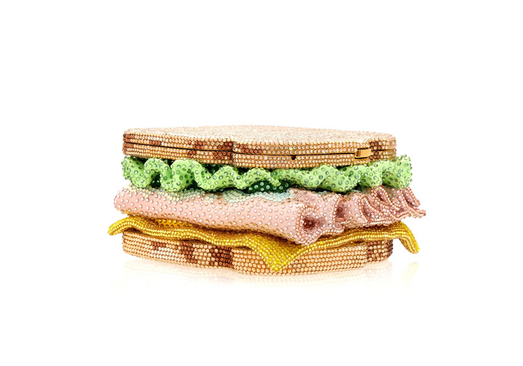 *Virtual Trunk Show* Judith Leiber Couture Sandwich Lightly Toasted in Silver Prosecco Multi