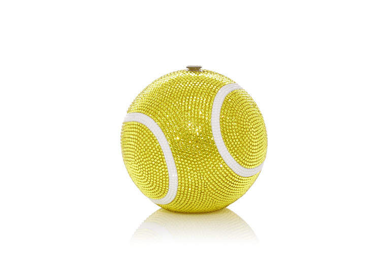 *Virtual Trunk Show* Judith Leiber Couture Tennis Ball in Silver Citrine Multi