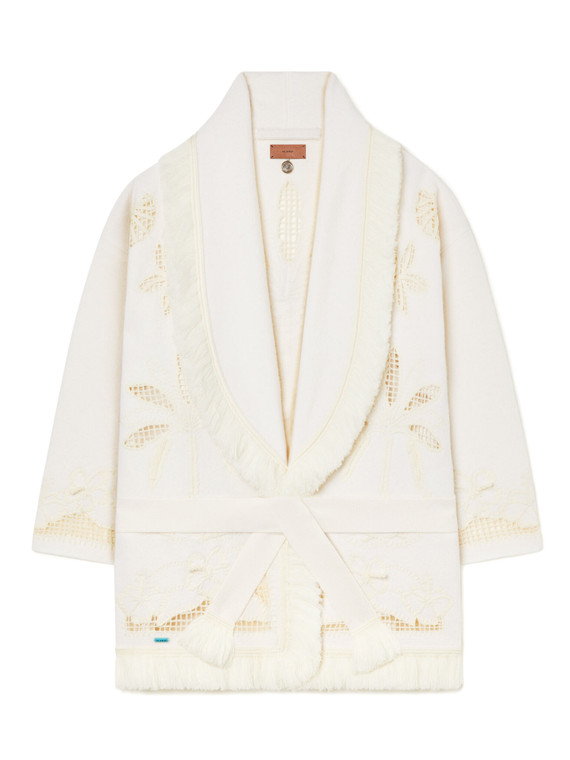 *COMING SOON* ALANUI Island’s Diary Cardigan in White Pearl, Size Small