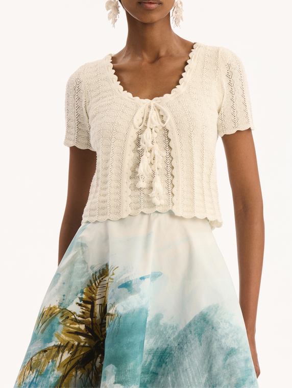 *VIRTUAL TRUNK SHOW* Oscar de la Renta Pointelle Cardigan Twin Set