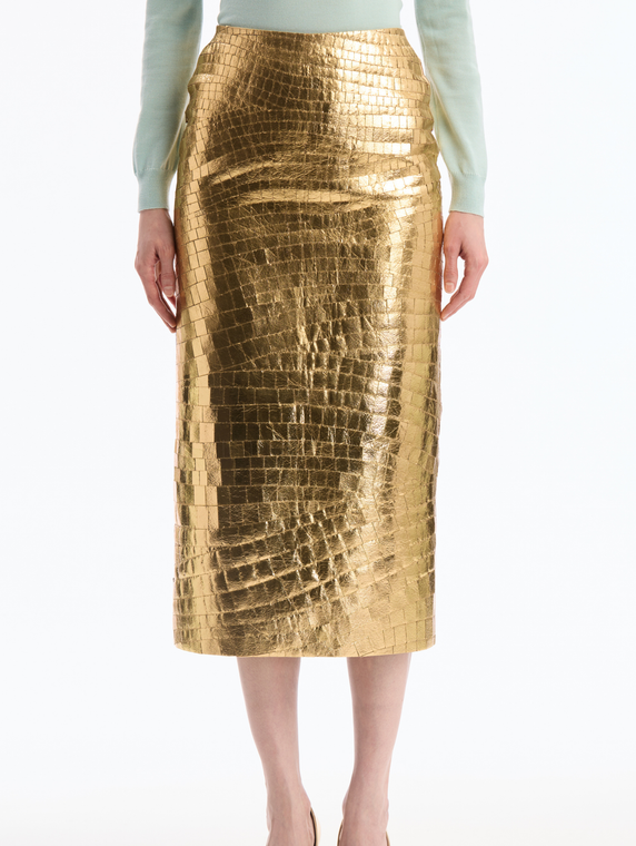 *VIRTUAL TRUNK SHOW* Oscar de la Renta Foiled Pencil Skirt