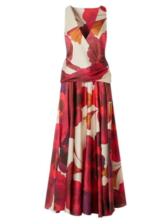 *VIRTUAL TRUNK SHOW* Chiara Boni La Petite Robe Volans Print L Sat Long ZP Gown