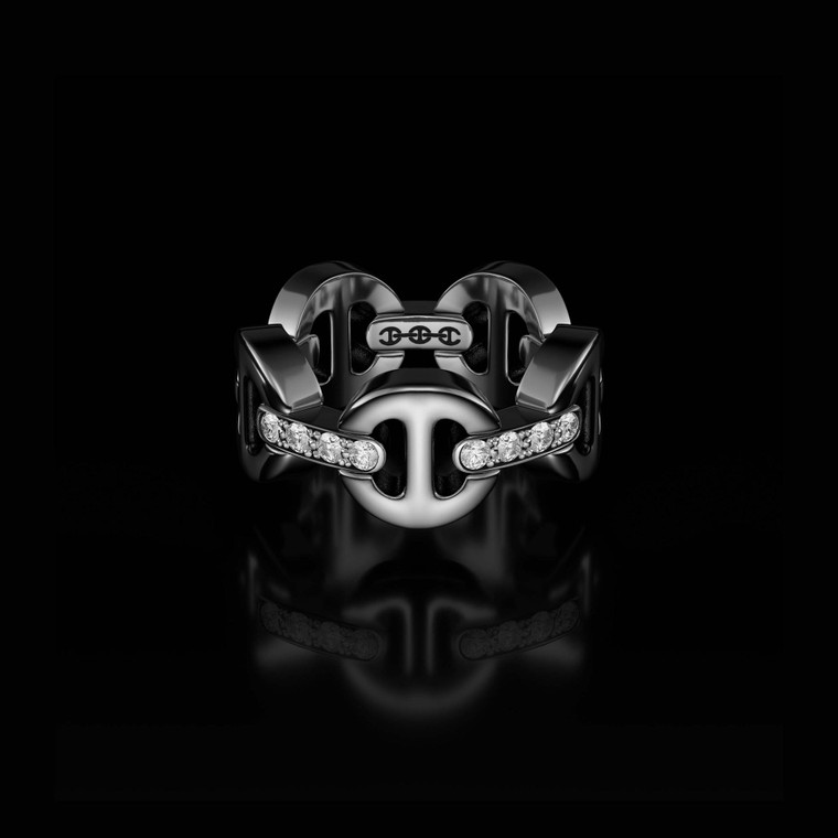 *RESERVE TODAY* Hoorsenbuhs Sterling Silver Classic Tri-Link with Diamond Bridges