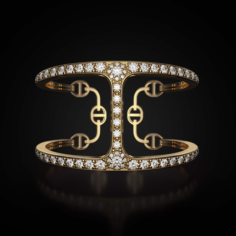 *RESERVE TODAY* Hoorsenbuhs 18K Gold Phantom Cuff with Diamonds