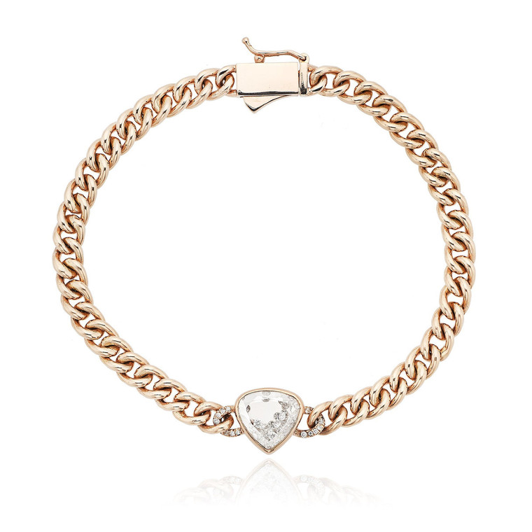 Moritz Glik 18K Yellow Gold Unidinho Heart-ish Bracelet, 6.75"