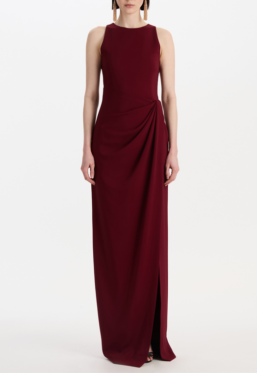 *VIRTUAL TRUNK SHOW* Oscar de la Renta Sleeveless Draped Waist Cady Gown