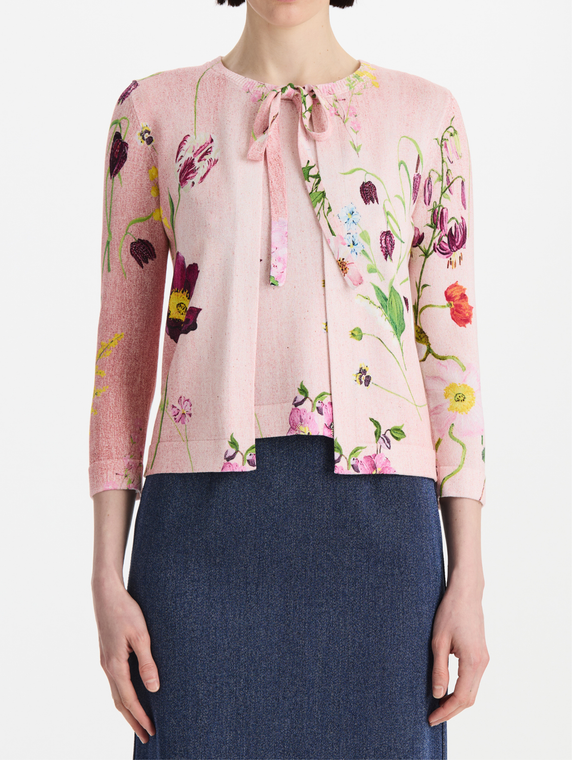 *VIRTUAL TRUNK SHOW* Oscar de la Renta All Over Floral Twinset Cardigan